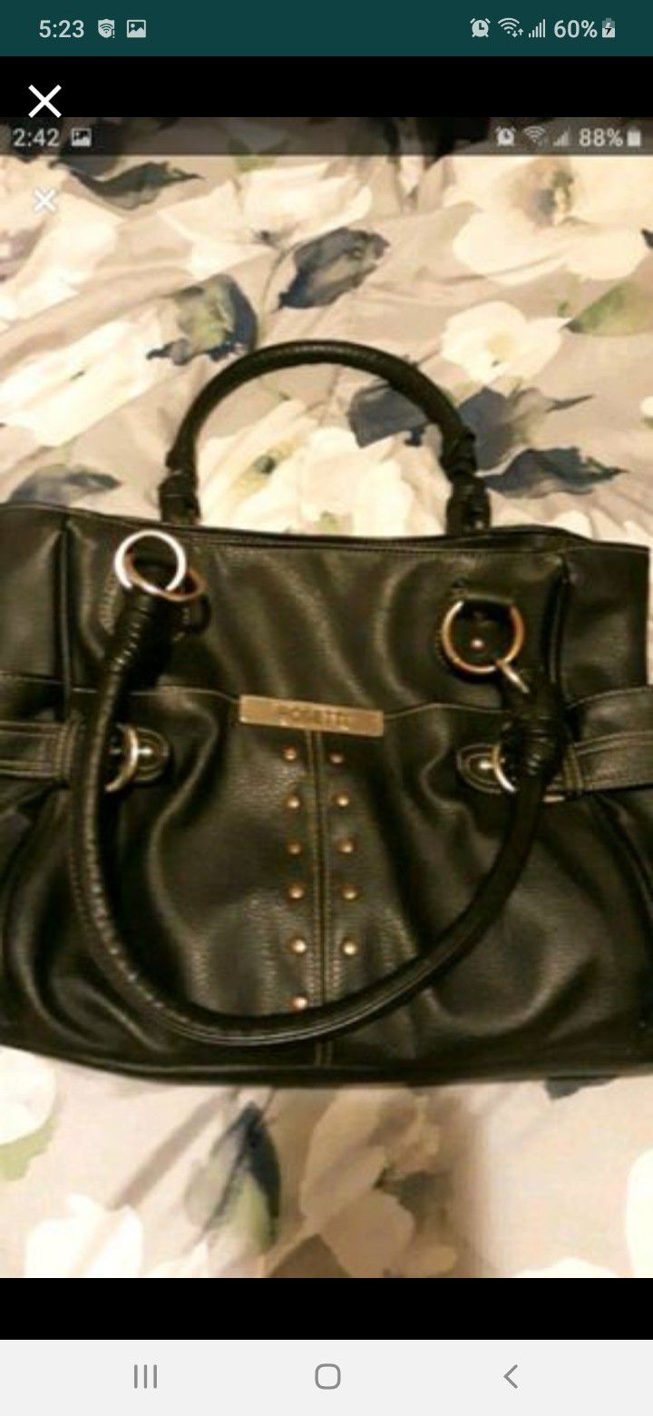 Rossetti black leather purse large