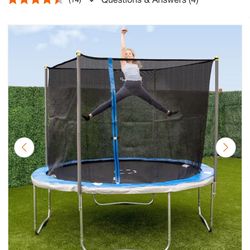 OPEN BOX - TruJump 14ft Trampoline with Enclosure (STR-14FT-6P)