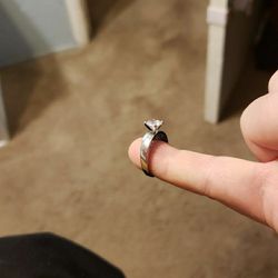 Clear Stone ( Cz) Ring For Her Says I Love You. Nice. 