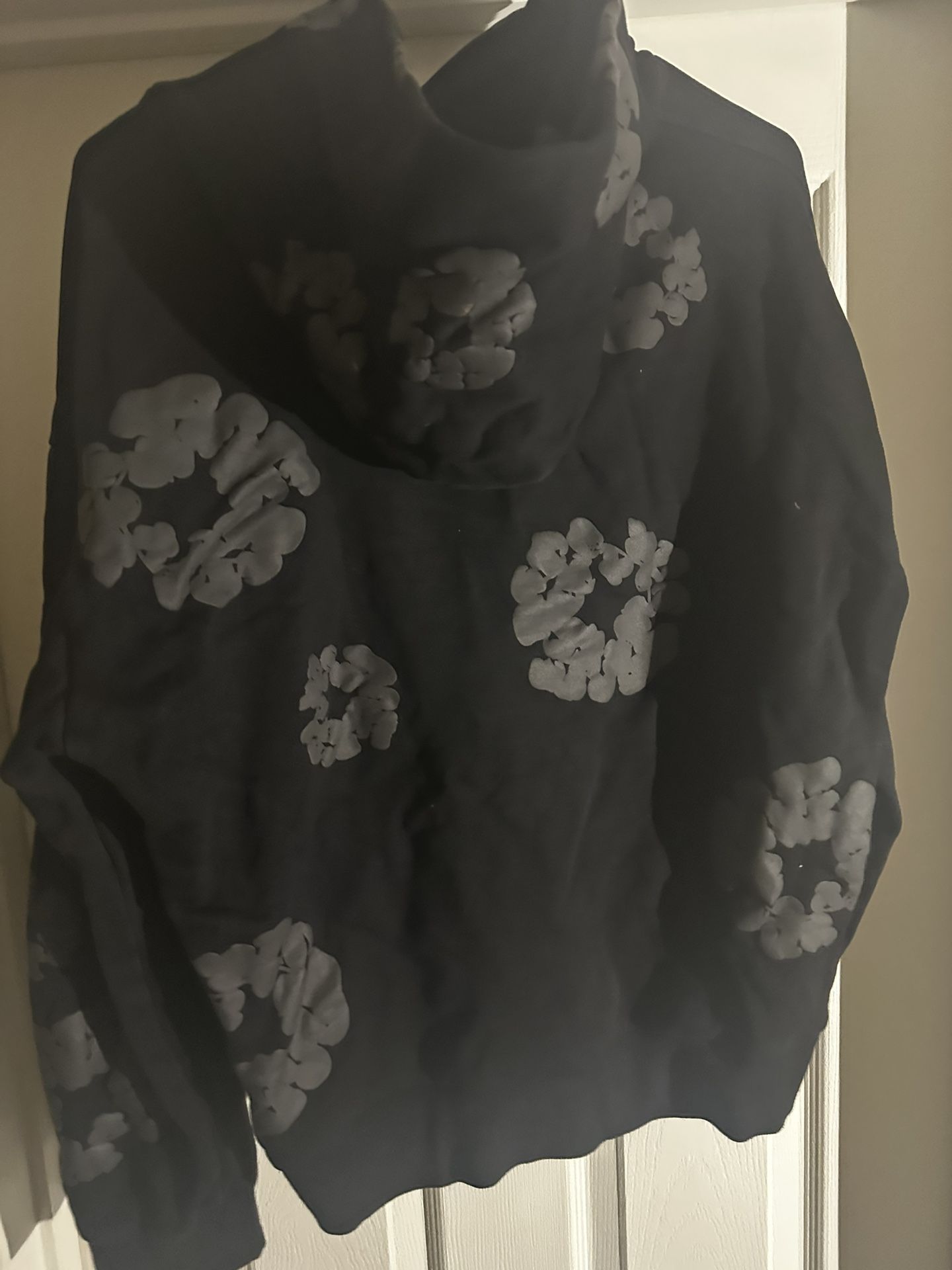 Black And Grey Denim Tears Hoodie Size M