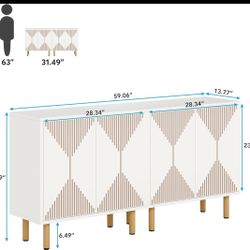 2 Cabinets With Modern Design On Front Panel