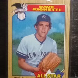 1987 Topps  New York Mets All Star Dave Righetti.