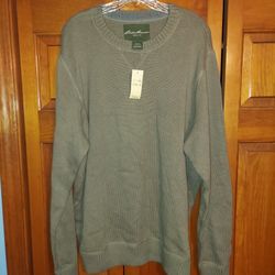 MENS 2XL SWEATSHIRT FROM EDDIE BAUER NEW WITH TAG ($35.00) DOLLAR PRICE TAG STILL ATTACHED 