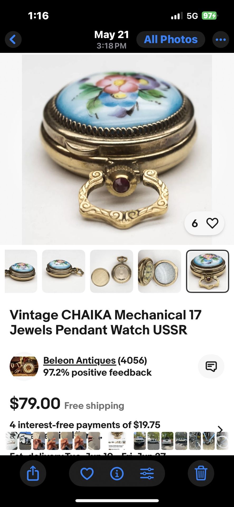 Russian Miniature Timepiece