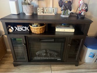 Tv stand with fireplace