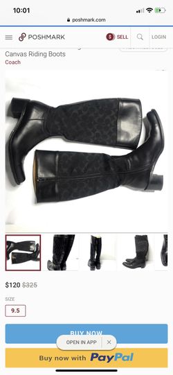 Coach boots 50 worn twice size 9.5