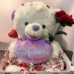 Valentines Bear Basket 