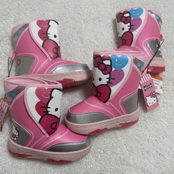 Hello Kitty RAIN Winter SIZE 9 LIGHT UP BOOT