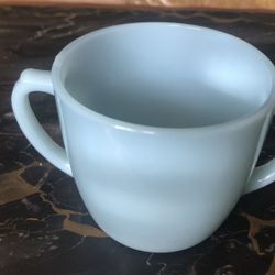 Antique Fire King Robin Egg Blue Creamer Or Sugar Excellent Condition