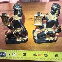Estate Sale Figures And Statues Of Egypt Scribe Girl Pharoh Jewel Box Sarcophagus Anubis Queen