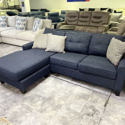 Navy Blue Sofa Chaise With Pull Out Bed 