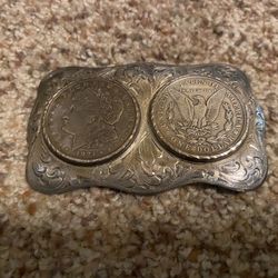 1921 Morgan Silver Dollar Belt Buckle