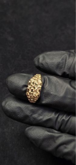 14k gold nugget ring
