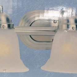 Portfolio Alabaster Glass 24-in. 3-Light Satin Nickel Interior Wall Fixture (Retails for $152.00)