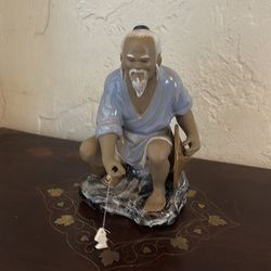 Chinese Glazed Ceramic Mudman Fisherman nr 5