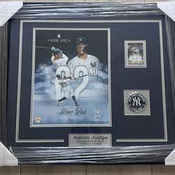 Aaron Judge Autograph Signed Yankees Collage Frame