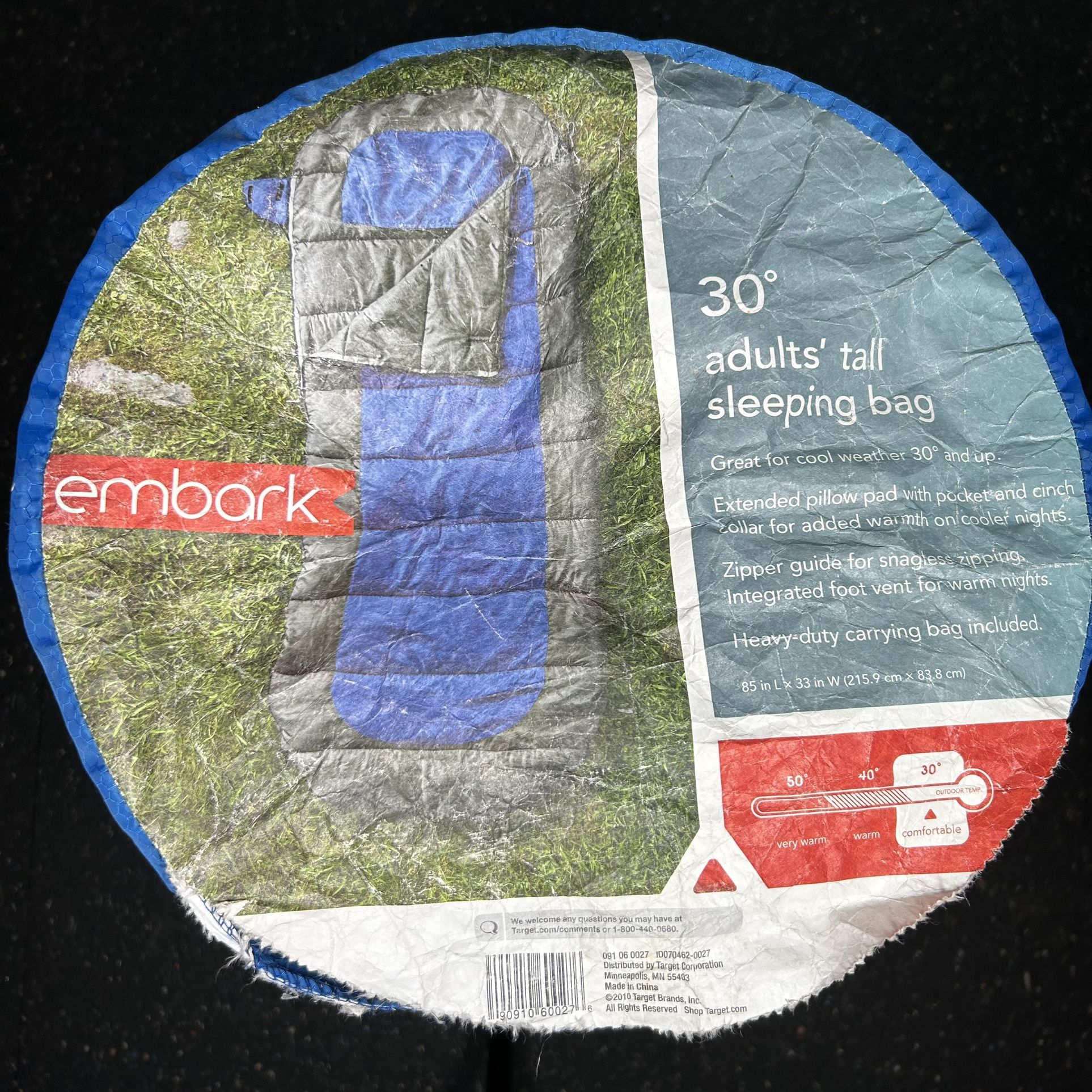 Adult Sleeping Bag 30 Degree - Embark™
