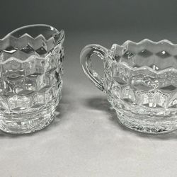 Fostoria American Sugar & Cream Set