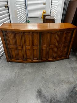 Vintage Wood Home Bar Cabinet
