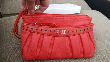 Orange Elle wristlet bag