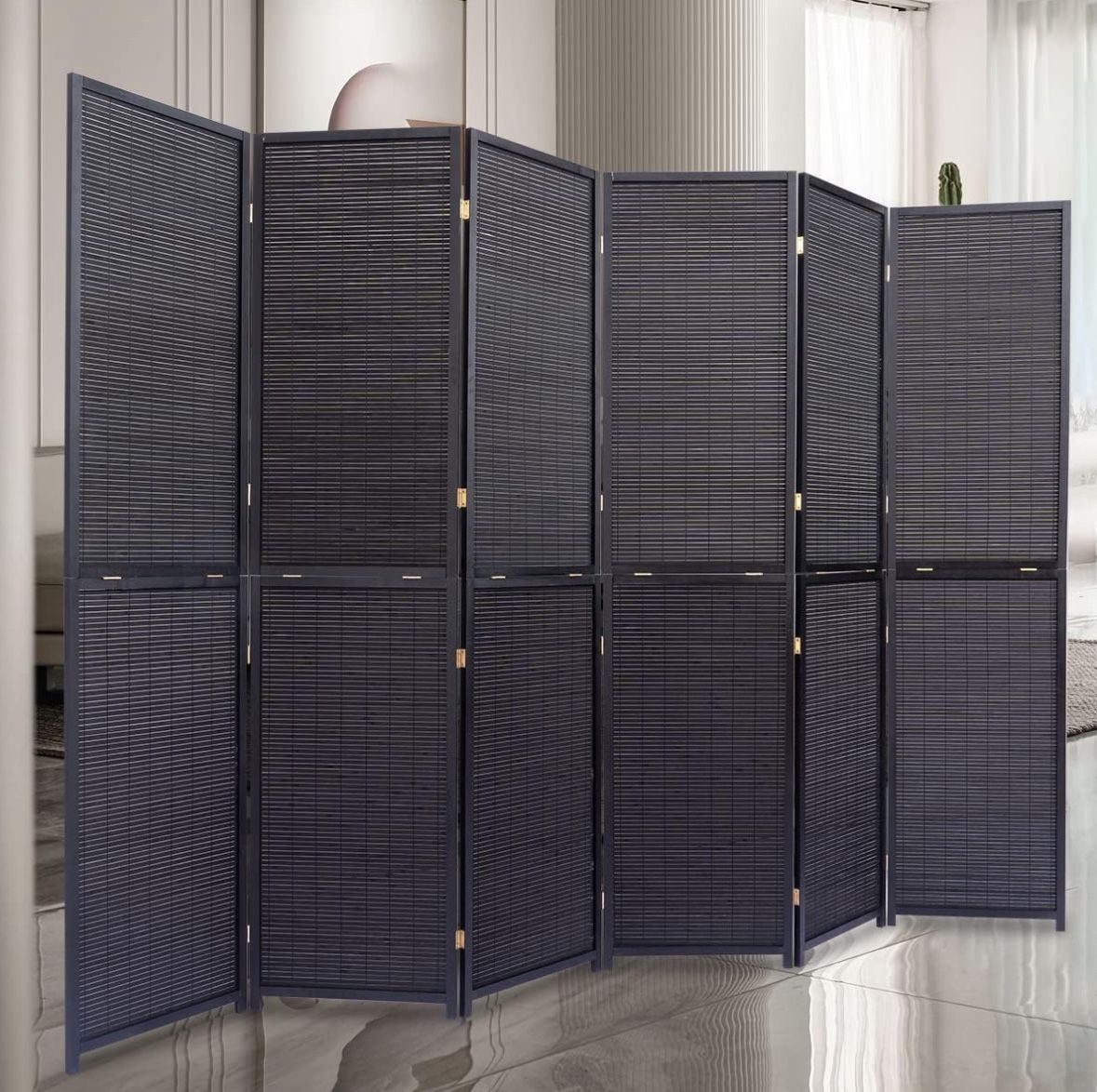 6 Panel Bamboo Room Divider