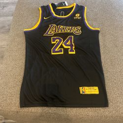 NIKE LOS ANGELES LAKERS KOBE BRYANT #24 Black Jersey Size Medium