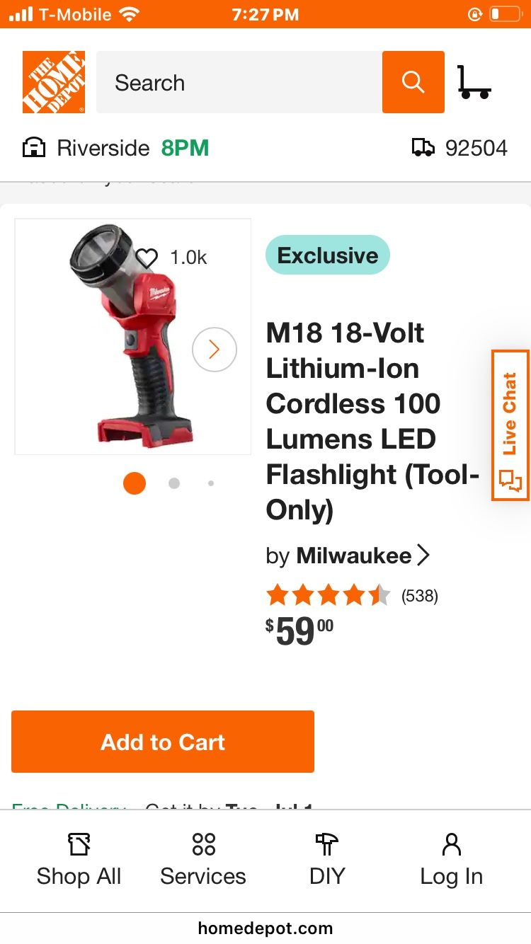 M18 LED Fashlight
