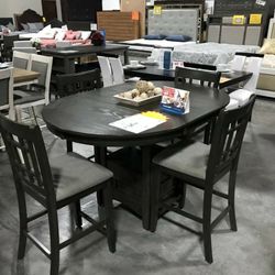 Hartwell Gray Oval Dining Set Crown Mark Fast Delivery! Limited Stock ! $39 down payment only