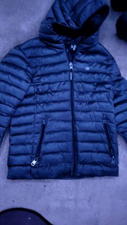 Grey calvin klein puffer jacket