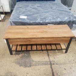 Solid Wood Bench With Storage (New )