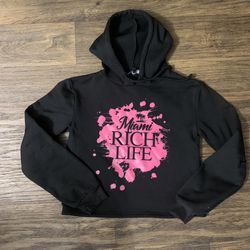 Miami Rich Life Hoodie Size Large Women 
