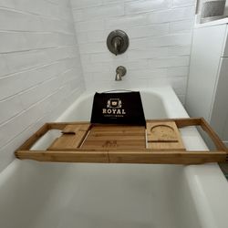 Bath Caddy Natural Wood