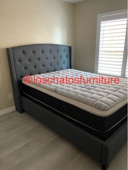 Queen size bed frame and mattress