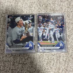 Topps Yoshinobu Yamamoto World Series Cards