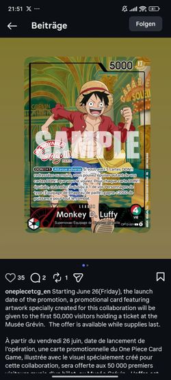 One piece Monkey D. Luffy Grevin Museum Promo