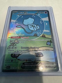 Mew ex 232/092 paldean fates SIR “bubble mew”