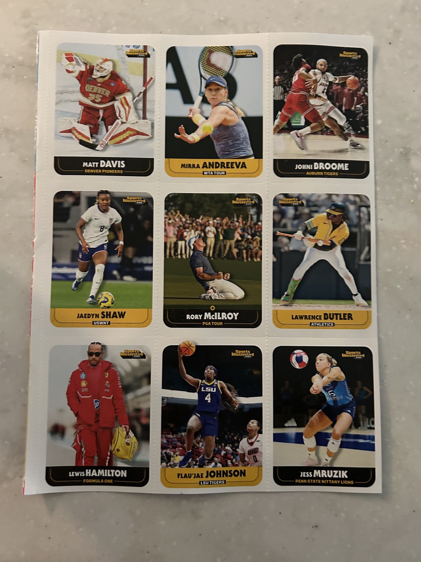 Sports Illustrated for Kids Magazine May / June 9 Cards