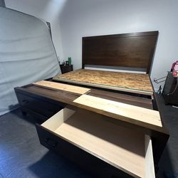 King Size Bed frame With Nightstand 