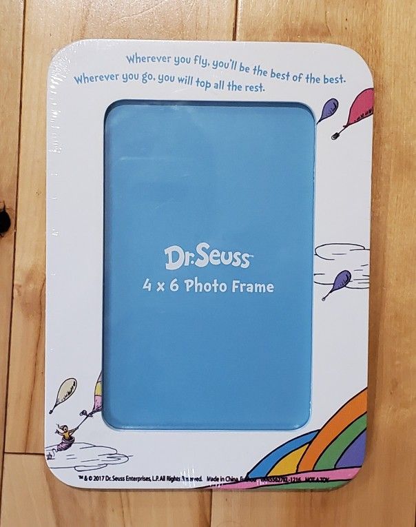 NEW Dr. Seuss 'Wherever You Fly...' Table Top Picture Frame (4x6)