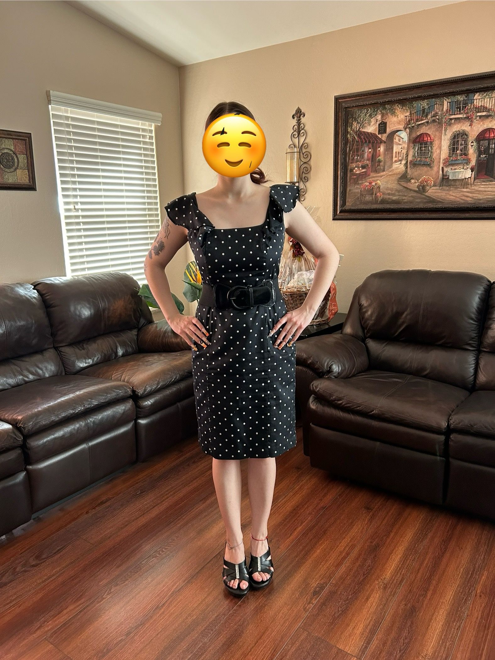 Black and White Polka Dot Dress