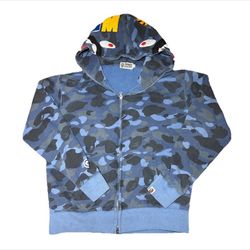 Navy Blue Bape Zip Up Jacket