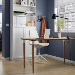 Adjustable Height Bamboo Desk