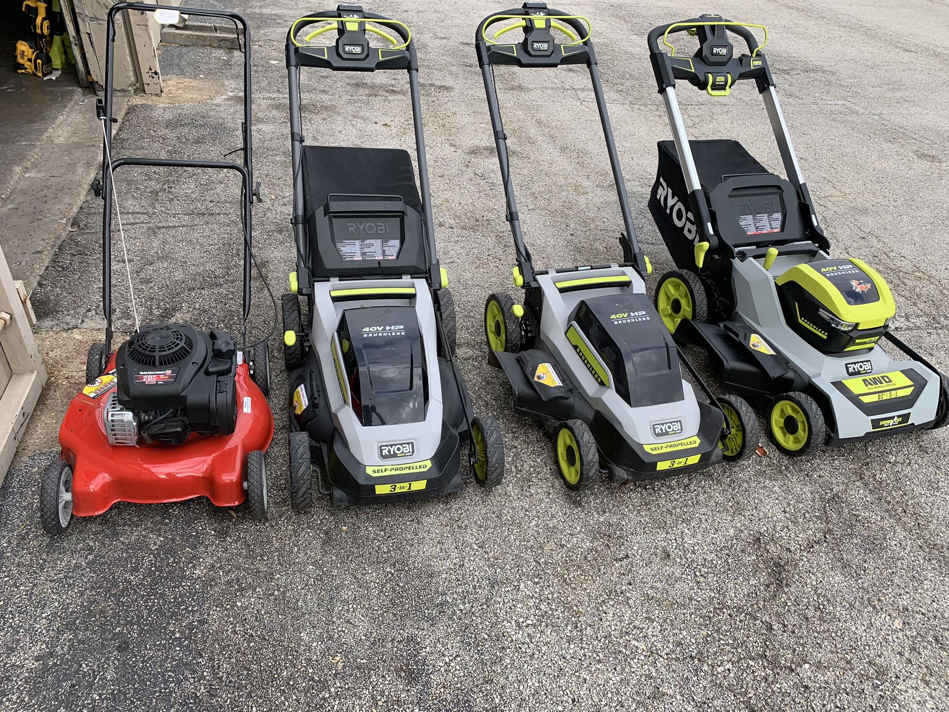 Lawn Mower Ryobi Price $200-$240-$300