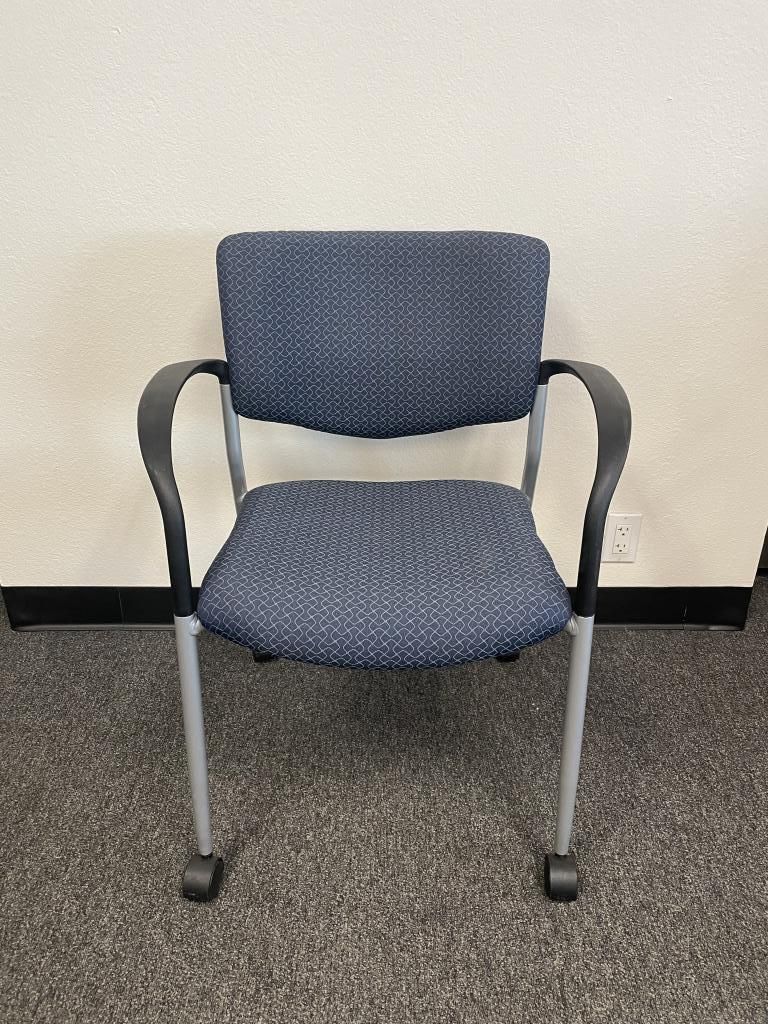 SitOnIt Cora Blue Stackable on Casters Office Chairs