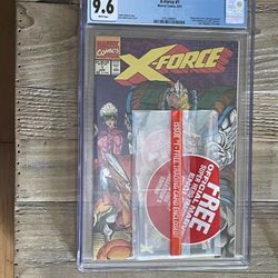 X-Force #1 (Aug. 1991) – First Appearance of X-Force as a Team CGC Graded 9.6 (Near Mint+) Includes original Deadpool trading card (sealed in unopened