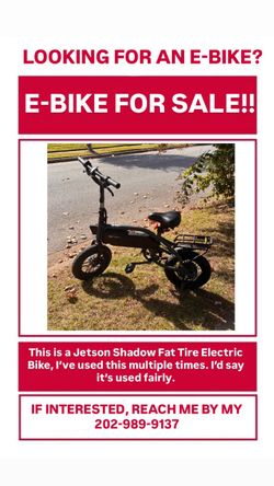 Jetson Atlas Shadow Fat Tire BIke