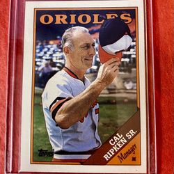 Cal Ripken Sr. 1988 Topps Orioles Team Checklist Card