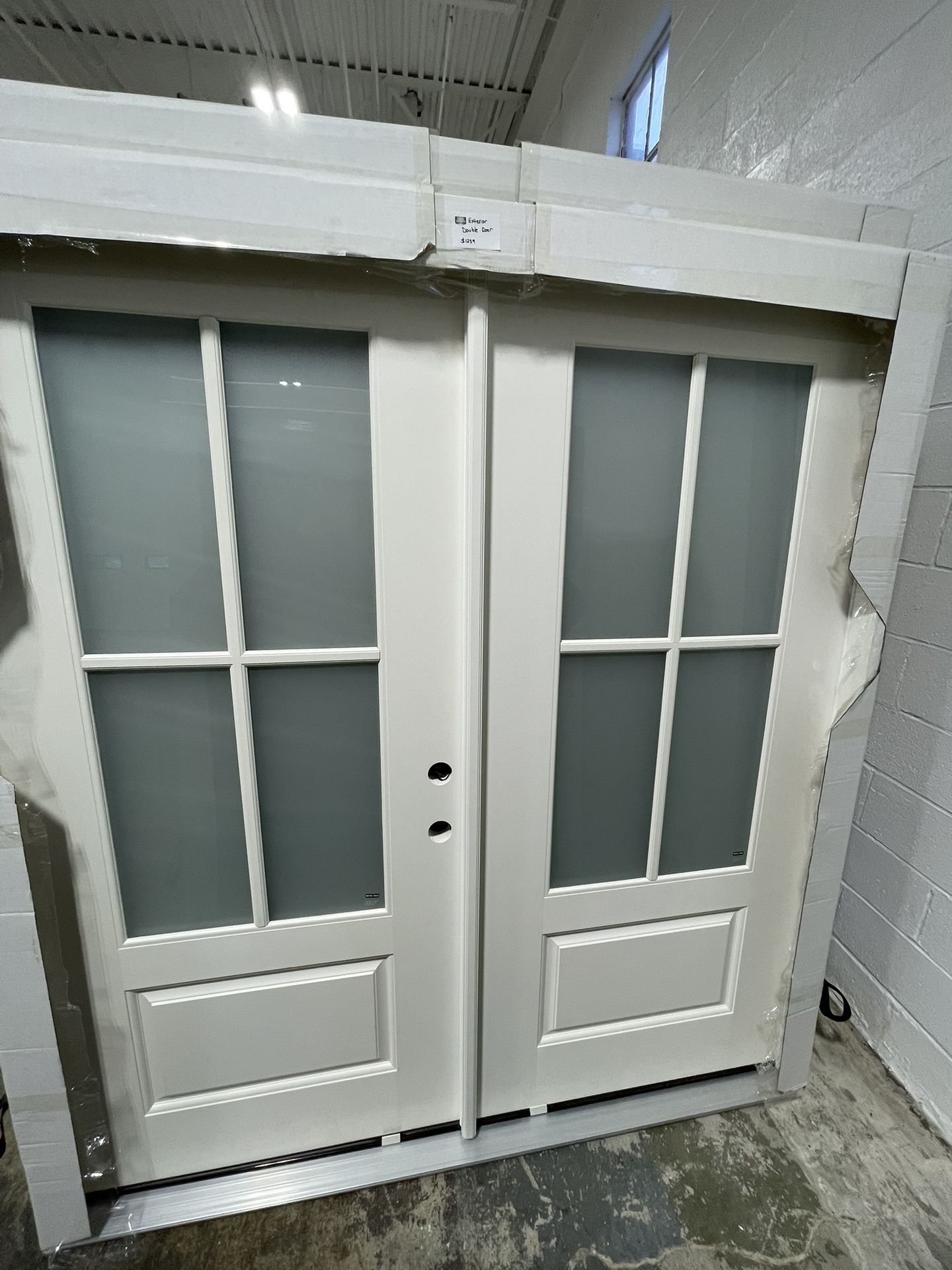 New Exterior Fiberglass Double Door
