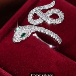 Radiant Serpent Silvery Copper Ring. " Limited Time Sale "