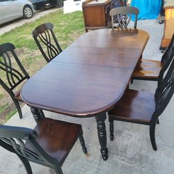 Dining table with chairs farmhouse style